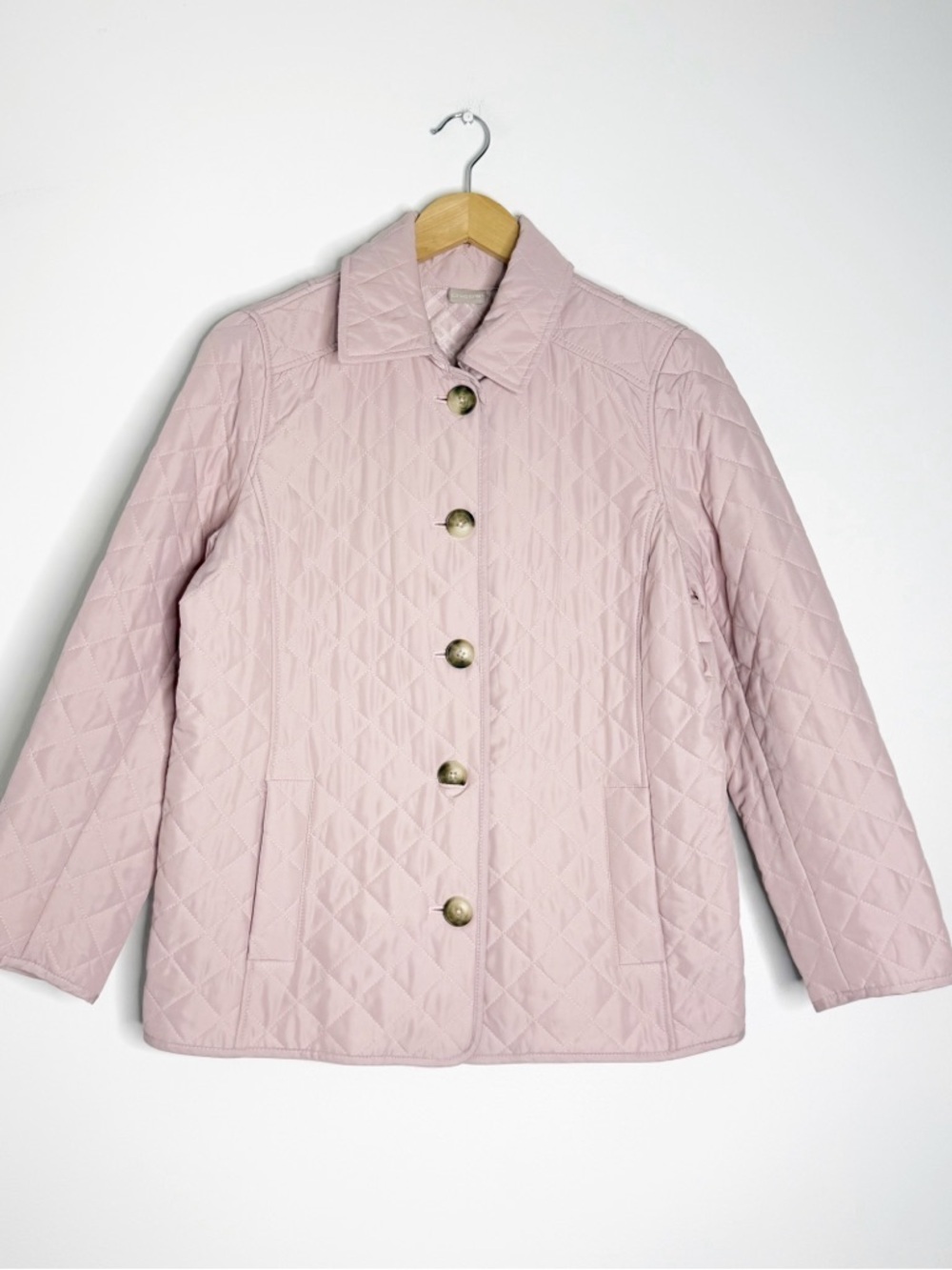 Chico’s 1 Venetian Pink Quilted Jacket Size US 8/10 Lightweight